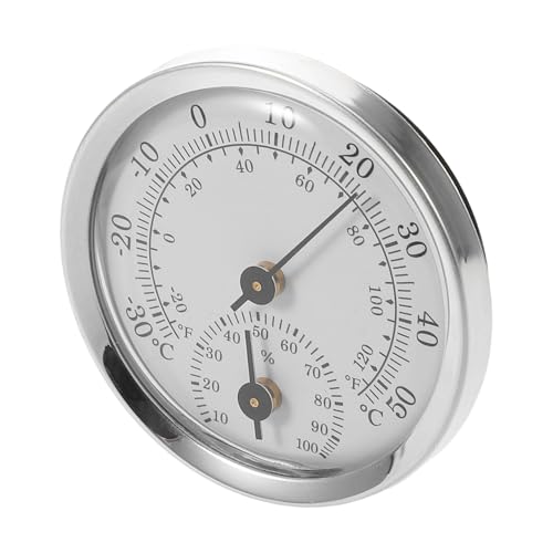 TOGEVAL Mini Hygrometer Thermometer aus Weißem Kunststoff mit Digitalem Display Präzise Temperatur Luftfeuchtigkeitsmessung für Zuhause Büro Gewächshaus und Unterwegs Handlich Langlebig von TOGEVAL