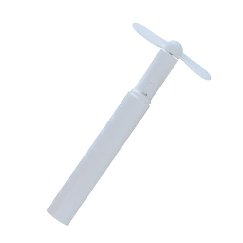 TOGEVAL Mini USB Pen Form Tragbarer Batteriebetriebener Handventilator ohne Batterie Extrem Kompakt und Leicht für Outdoor Camping und Reisen Weiß von TOGEVAL