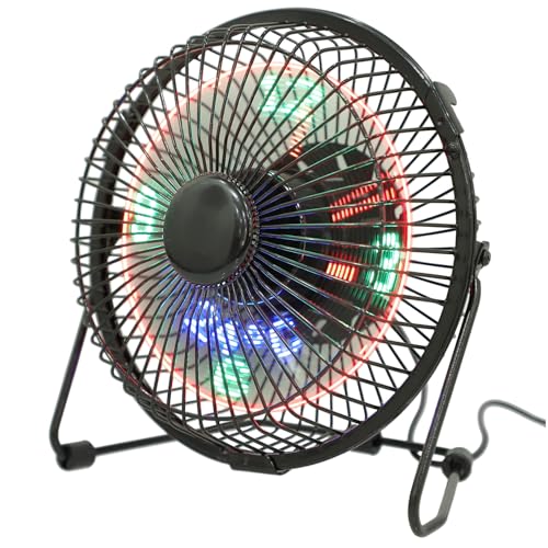 TOGEVAL Mini USB Tischventilator mit LED Uhr und Temperaturanzeige Leiser Metall mit Drehfunktion Tragbarer Persönlicher Schreibtischlüfter für Büro Zuhause und Reise TOGEVAL Mini USB Tischventilator mit LED Uhr und Temperaturanzeige Leiser Metall mit Drehfunktion Tragbarer Persönlicher Schreibtischlüfter für Büro Zuhause und Reise von TOGEVAL