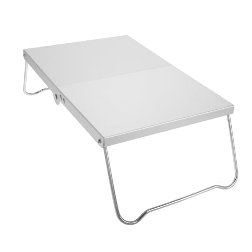 TOGEVAL Mini -klapptisch Kleiner Klapptisch Tragbar Kleiner Terrassentisch Im Freien Klapptisch Für Draußen Picknicktisch Im Freien Klappbarer Couchtisch Aluminiumlegierung Silber von TOGEVAL