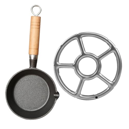 TOGEVAL Mini-omelettpfanne Mini-eierbratpfanne Milch Butterwärmer Topf Milchtöpfe Für Herdplatte Topf Mit Ausgießer Kleine Töpfe Zum Kochen Mini -eierpfanne Sauce Pot Eisen Schwarz von TOGEVAL