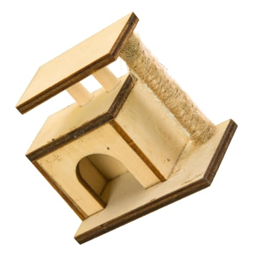 TOGEVAL Miniatur Katzenkratzbaum Dekoratives Miniatur für Puppenhaus Leichtes Langlebiges Landschafts Accessoire für Miniaturhausszenen und DIY Bastelarbeiten von TOGEVAL