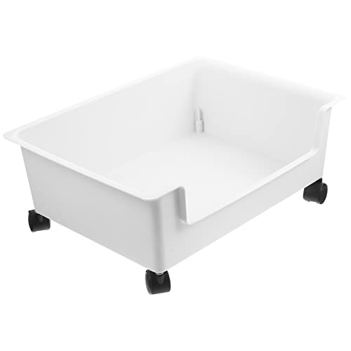 TOGEVAL Rollwagen Aufbewahrungsbox Für Bücher Kiste Mit Rädern Praktischer Organizer Für Küche Büro Und Zuhause Leicht Zu Bewegen Organisieren von TOGEVAL