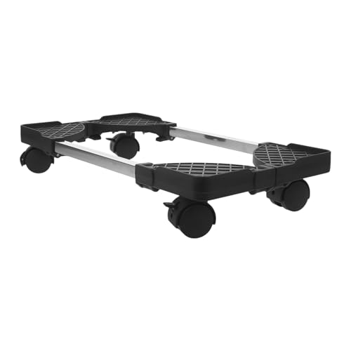 TOGEVAL Mobiler PC Tower Stand mit Rädern Verstellbarer CPU Halter für Schreibtisch Stabiler Computer Ständer aus Schwarzem rutschfest und Platzsparend für Büro und Zuhause von TOGEVAL