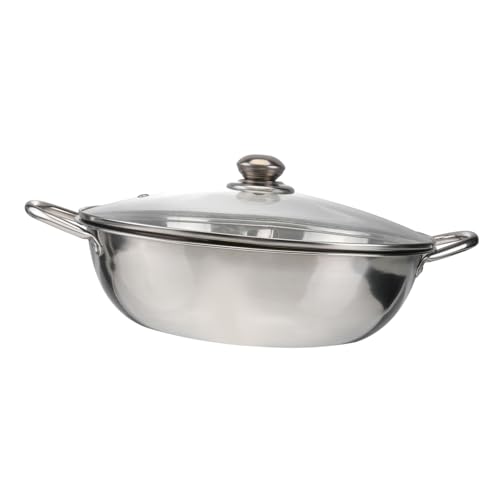 TOGEVAL Multifunktionaler Edelstahl Hot Pot mit Trennwand und Glasdeckel Induktionsgeeignet Breiter Griff für Familie Freundesrunde und Restaurant Lebensmittelecht und Vielseitig TOGEVAL Multifunktionaler Edelstahl Hot Pot mit Trennwand und Glasdeckel Induktionsgeeignet Breiter Griff für Familie Freundesrunde und Restaurant Lebensmittelecht und Vielseitig von TOGEVAL