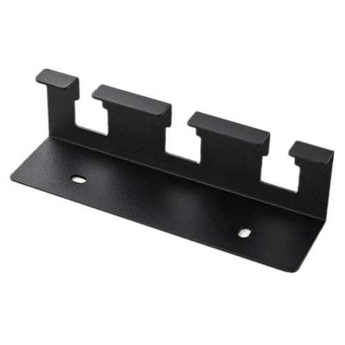 TOGEVAL Multifunktionaler Wandhalter aus Schwarzem Space aluminium Plug Aufbewahrungsrack mit Drei Fächern Kratzfest Wasserbeständig und Platzsparend für Kabel und Stecker von TOGEVAL