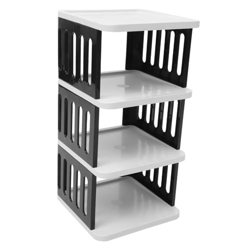 TOGEVAL Multifunktionales Schuhregal aus Stabilem Kunststoff Platzsparender Organizer für Flur und Schrank Langlebiges Kratzfestes Aufbewahrungssystem für Schuhe Einfach zu Reinigen von TOGEVAL