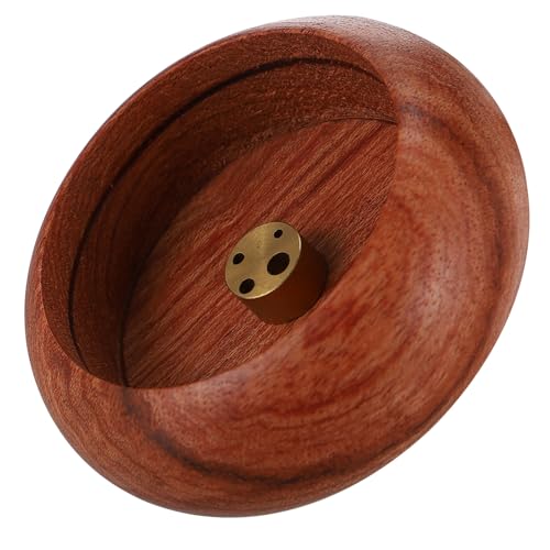 TOGEVAL Multiloch Holz Räucherstäbchenhalter Dekorativer Räuchergefäß Tablett aus Massivholz für Zuhause Büro Yoga Aromatherapie und Meditationsraum von TOGEVAL