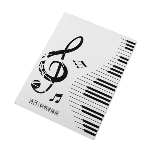 TOGEVAL Notenmappe für Klaviermusik Kunststoff Ordner für Notenblätter Seiten zum Organisieren und Schützen von Musikstücken für Chöre und Bands von TOGEVAL