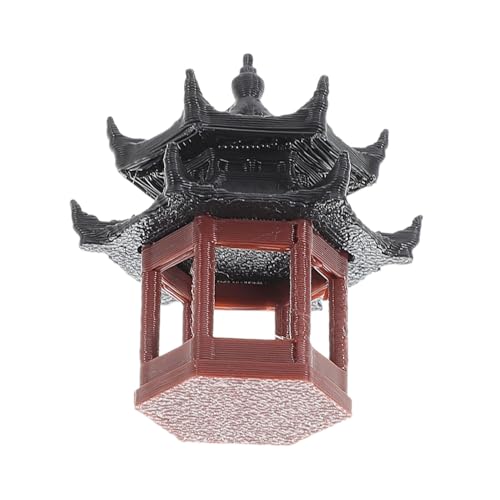 TOGEVAL Miniatur Chinese Pagoden Statue Für Bonsai-Dekoration Sechseckiger Pavillon Für Zen-Garten Und Aquarien Traditionelles Asiatisches Architektur-Design Für Garten Und - TOGEVAL Miniatur Chinese Pagoden Statue Für Bonsai-Dekoration Sechseckiger Pavillon Für Zen-Garten Und Aquarien Traditionelles Asiatisches Architektur-Design Für Garten Und - von TOGEVAL
