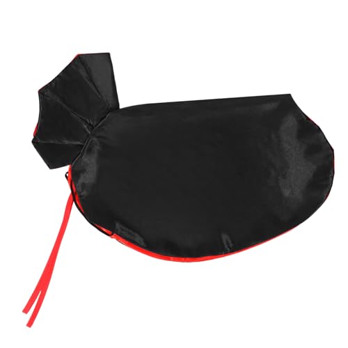 TOGEVAL Pet Halloween Cape Verstellbar für Kleine und Mittlere Hunde Katzen Lustiges Dämonen-Kostüm in Schwarz-rot Atmungsaktives Bequemes Material Für Halloween Weihnachten von TOGEVAL