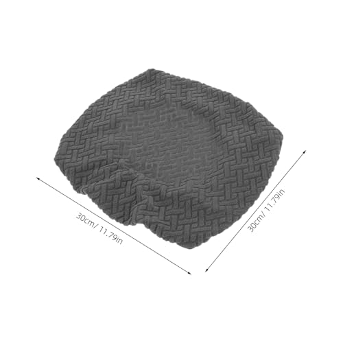 TOGEVAL Rechteckiger Stuhlbezug Elastisch Waschbar Stretch-sitzbezug für Barhocker Küchen Schminktischhocker Wiederverwendbarer Staubschutz-Square Slipcover für Esszimmerstühle Dunkelgrau von TOGEVAL