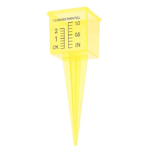 TOGEVAL Sprinkler Gauge Regenmesser Für Garten Und Rasen Präzise Niederschlagsmessung Robustes Kunststoffdesign Installieren Geeignet Für Outdoor-wasserverwaltung Gelb von TOGEVAL