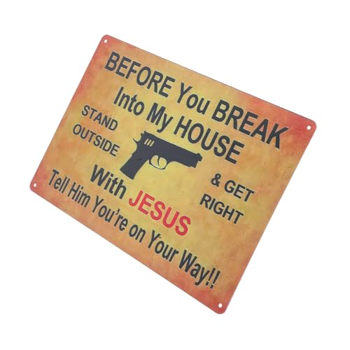 TOGEVAL Retro Dekoratives Metallschild Lustiges No Trespassing Warnschild Vintage Posterplatte für Haus Bar Shop Wandschmuck Eisen Kunstwerk von TOGEVAL