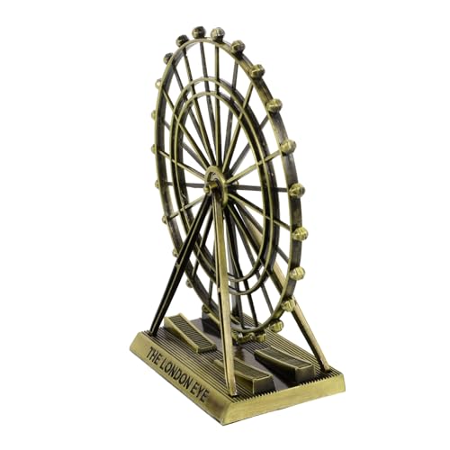 TOGEVAL Retro Ferris Wheel Dekorationsornament für Weinregal Tischdeko für Wohnzimmer und Flur Nostalgisches Kunsthandwerk für Zuhause Antike Bronzefarbene Ausführung von TOGEVAL