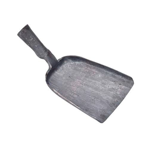 TOGEVAL Robuste Stahl ascheschaufel Kaminofenschaufel aus Schmiedeeisen Verschleißfest Einteiliges Design für Grill Kamin und Garten Langlebig und Vielseitig Einsetzbar von TOGEVAL