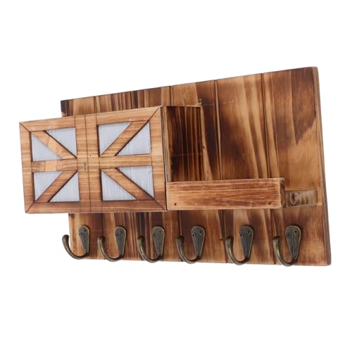TOGEVAL Rustikaler Wand Schlüsselhalter mit Schwebendem Regal Kompakter Holz Organizer für Post und Schlüssel Platzsparend für Eingangsbereich Flur und Kleine Räume Einfache Montage TOGEVAL Rustikaler Wand Schlüsselhalter mit Schwebendem Regal Kompakter Holz Organizer für Post und Schlüssel Platzsparend für Eingangsbereich Flur und Kleine Räume Einfache Montage von TOGEVAL