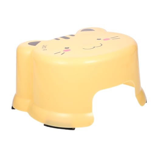 TOGEVAL Badezimmerhocker Für Jungen Und Mädchen Cartoon-förmiger Hocker Nicht Designter Tritthocker Für Jungen Und Mädchen Gelb Mehrzweck von TOGEVAL