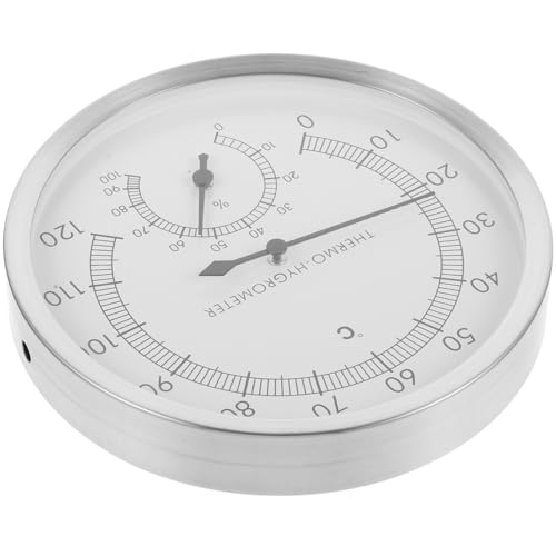TOGEVAL Sauna Hygrometer Thermometer Wandmontage Edelstahl Feuchtigkeitsmesser und Temperaturanzeige für Saunaraum Schwimmbad Hohe Hitzebeständigkeit und Präzision TOGEVAL Sauna Hygrometer Thermometer Wandmontage Edelstahl Feuchtigkeitsmesser und Temperaturanzeige für Saunaraum Schwimmbad Hohe Hitzebeständigkeit und Präzision von TOGEVAL