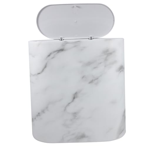 TOGEVAL Schmaler Mülleimer mit Deckel Kunststoff Abfalleimer für Badezimmer Schlafzimmer Home Office Moderner Marmor Look Langlebig Leicht zu Reinigen Moderate Kapazität TOGEVAL Schmaler Mülleimer mit Deckel Kunststoff Abfalleimer für Badezimmer Schlafzimmer Home Office Moderner Marmor Look Langlebig Leicht zu Reinigen Moderate Kapazität von TOGEVAL