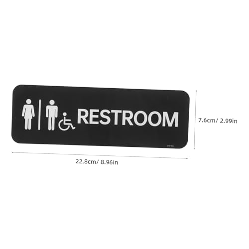 TOGEVAL Selbstklebendes Wc Schild Toilettenschild für Damen und Herren Modernes Badezimmer Türschild Robuste und Langlebige Bad Dekoration Einfache Montage ohne Werkzeug Geeignet für von TOGEVAL