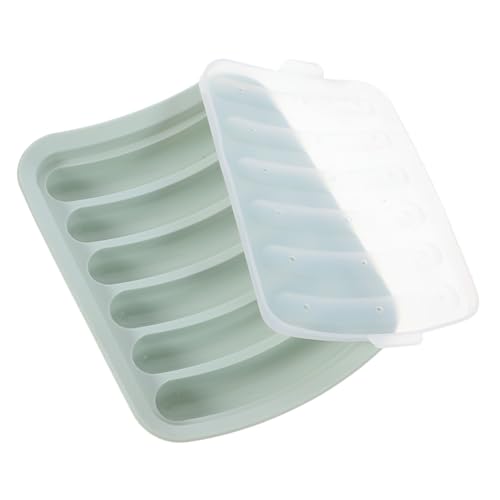 TOGEVAL Silikon Wurstform mit Deckel Lebensmittelecht Hitzebeständig Wiederverwendbar Handgemachte Wurstherstellung DIY Hot Dog Form Geeignet Nahrung und Backen Grün TOGEVAL Silikon Wurstform mit Deckel Lebensmittelecht Hitzebeständig Wiederverwendbar Handgemachte Wurstherstellung DIY Hot Dog Form Geeignet Nahrung und Backen Grün von TOGEVAL