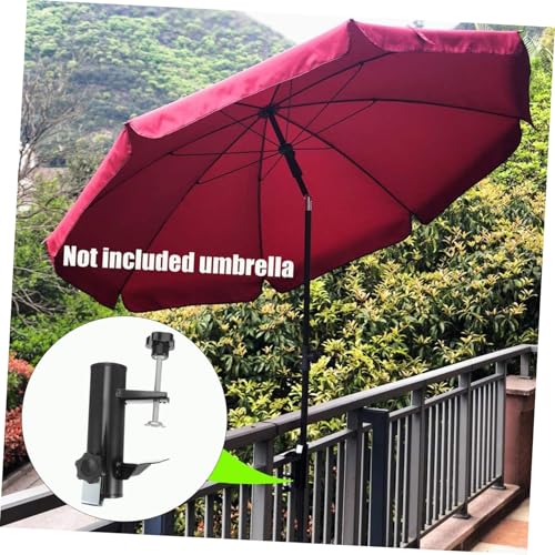 TOGEVAL Sonnenschirmhalterung aus Robustem Material Einfacher Balkon und Gartenschirm Befestigungsclip Universeller Regenschirmständer Leicht Montierbar Stabiler Sonnenschirmklemmenhalter von TOGEVAL