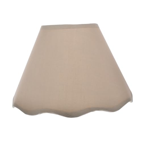 TOGEVAL Stoff Lampenschirm Ersatz für Tischlampe und Stehlampe Khaki Wellenmuster Lampenabdeckung Leicht zu Montieren Robust für Wohnzimmer Schlafzimmer von TOGEVAL