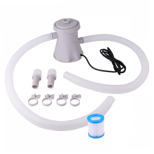 TOGEVAL Swimming Pool Cleaner Wasserpumpe mit Filterfunktion Langlebige Zerlegbare Pool Filterpumpe für Sauberes Sicheres Wasser Umweltfreundliche Praktische Reinigungspumpe für von TOGEVAL
