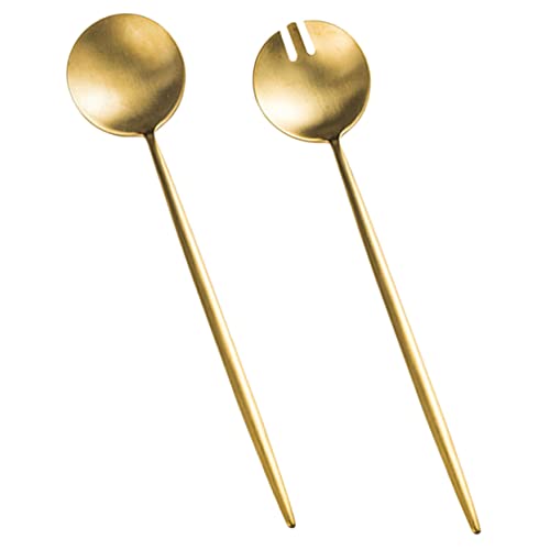 TOGEVAL Teiliges Goldene Edelstahl Salatbesteck Salatlöffel und Wear resistant Appetizer Fork Multifunktional Spülmaschinenfest Geeignet für Zuhause Restaurant Party und Banquet TOGEVAL Teiliges Goldene Edelstahl Salatbesteck Salatlöffel und Wear resistant Appetizer Fork Multifunktional Spülmaschinenfest Geeignet für Zuhause Restaurant Party und Banquet von TOGEVAL