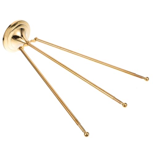 TOGEVAL Teleskopischer W Förmiger Schreibtisch Fahnenhalter Metall Fahnenmast Verstellbar Leichter Desktop Flaggenständer für Büro und Konferenzraum von TOGEVAL