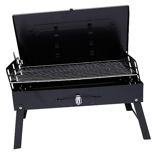 TOGEVAL Tragbarer Holzkohlegrill Faltbarer Bbq Räucherofen für Outdoor Aktivitäten Grillwerkzeug für Camping und mit Optimaler Luftzirkulation und Langlebiger Bauweise von TOGEVAL