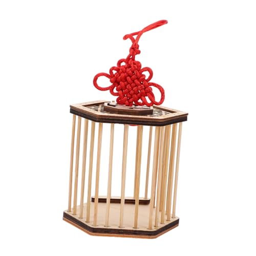 TOGEVAL Tragbarer Sechseckiger Insektenkäfig aus Holz Stabiler Cricket Breeding Container mit Trageband für Outdoor Naturerkundung und Kindgerechtes Lernen von TOGEVAL