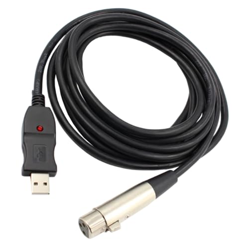 TOGEVAL USB xlr mikrofonkabel Flexibles Klare Klangübertragung Plug Play USB stecker zu Xlr buchse Kompatibel mit Computeraufnahme und Karaokegeräte von TOGEVAL