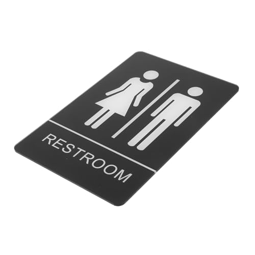 TOGEVAL Unisex Badezimmer Wc Schild mit Braille Seitenmontage PVC Einfach zu reinigen Vielseitig für Büro Restaurant Öffentliche Toiletten Modernes und Rustikales Design Kompakte TOGEVAL Unisex Badezimmer Wc Schild mit Braille Seitenmontage PVC Einfach zu reinigen Vielseitig für Büro Restaurant Öffentliche Toiletten Modernes und Rustikales Design Kompakte von TOGEVAL