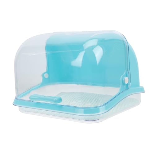 TOGEVAL Utensilien Aufbewahrungsbox mit Abtropfschale Blau Langlebig und Sicher für Flaschen Besteck und Babynahrung Vielseitig Einsetzbar als Brotdose und Trockenorganizer von TOGEVAL