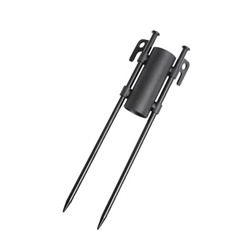 TOGEVAL Verstellbarer Stangenhalter Zelt Sonnendach Fixierer Camping Schirmständer Tragbarer Robuster Bodendübel mit Doppel muttern für Sicheres Fixieren bei Outdoor Aktivitäten von TOGEVAL