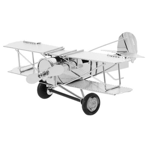 TOGEVAL Vintage Metall Flugzeugmodell Retro Flugzeug Ornament für Wohn und Büroschmuck als Dekoratives für Sammler und Modellbau Enthusiasten aus Robustem Gefertigt Mittlere von TOGEVAL