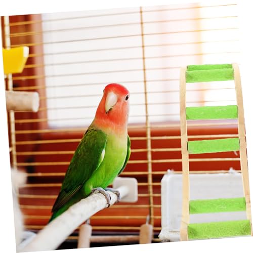 TOGEVAL Vogelkäfig Kletterleiter Holzspielzeug für Papageien und Hamster Natürliche Holzleiter zum Klettern und Krallenpflegen Indoor Vogelspielzeug für Aktivität und Beschäftigung von TOGEVAL
