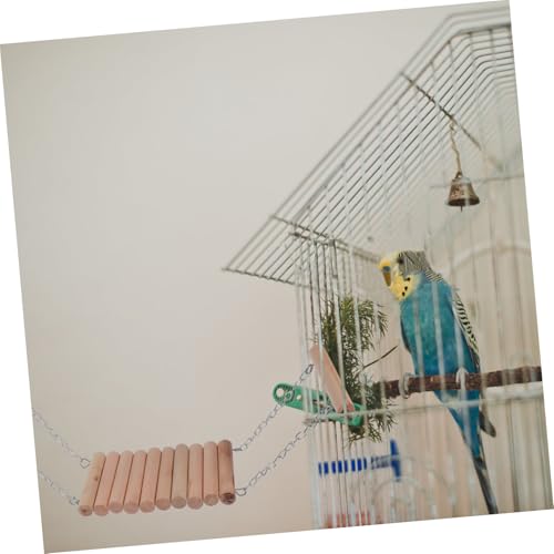 TOGEVAL Vogelschaukel Holzspielzeug mit Hängeleiter Robustes Papageien Klettergerüst Beißfestes Kauspielzeug für Wellensittiche und Kleine Vögel Natürlicher Holzring Aktivitätsspielzeug TOGEVAL Vogelschaukel Holzspielzeug mit Hängeleiter Robustes Papageien Klettergerüst Beißfestes Kauspielzeug für Wellensittiche und Kleine Vögel Natürlicher Holzring Aktivitätsspielzeug von TOGEVAL