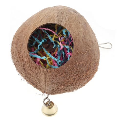 TOGEVAL Vogelspielzeug Kokosnussschale Kauspielzeug Natürliche Holz Schaukel für Papageien und Wellensittiche Käfigzubehör Umweltfreundlich und Installieren TOGEVAL Vogelspielzeug Kokosnussschale Kauspielzeug Natürliche Holz Schaukel für Papageien und Wellensittiche Käfigzubehör Umweltfreundlich und Installieren von TOGEVAL