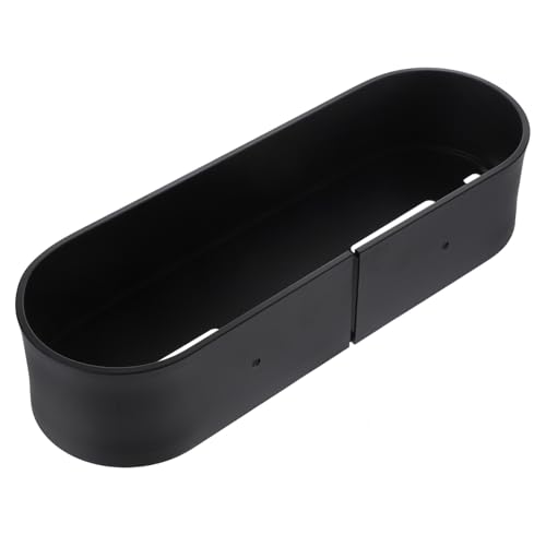 TOGEVAL Wandmontage Badezimmer Regal ohne Bohren Aluminiumlegierung Aufbewahrung Halter für Zuhause Küche Hotel Vielseitig und Platzsparend Schwarz von TOGEVAL