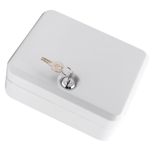 TOGEVAL Wandmontierter Schlüsselkasten Slots aus Stahl mit Sicherheitsverschluss und Beschriftbaren Schlüsselanhängern Pulverbeschichtet Rostbeständig für Schlüsselverwaltung Zuhause und von TOGEVAL