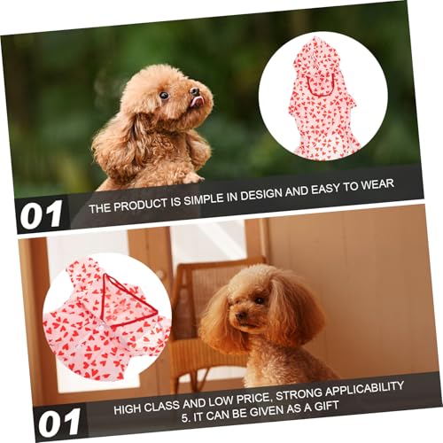 TOGEVAL Wasserdichter Hunde Regenmantel aus Atmungsaktivem Polyester mit Kapuze Leichter Einfach an Auszuziehender Hunderegenmantel für Kleine und Mittelgroße Haustiere Rot S TOGEVAL Wasserdichter Hunde Regenmantel aus Atmungsaktivem Polyester mit Kapuze Leichter Einfach an Auszuziehender Hunderegenmantel für Kleine und Mittelgroße Haustiere Rot S von TOGEVAL