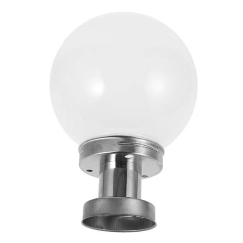 TOGEVAL Wasserdichter Post Mount Lampshade aus Kunststoff und Edelstahl Moderner Ersatz für Gartenleuchten Außen Schützender Lampenschirm für Patio und Zaunbeleuchtung von TOGEVAL