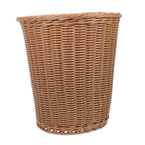 TOGEVAL Wasserfester Rostfreier Mülleimer mit Handgeflochtenem Rattan Design Runder Abfalleimer ohne Deckel Stabiler Abfallbehälter für Büro Wohnzimmer Küche und Kinderzimmer Beige TOGEVAL Wasserfester Rostfreier Mülleimer mit Handgeflochtenem Rattan Design Runder Abfalleimer ohne Deckel Stabiler Abfallbehälter für Büro Wohnzimmer Küche und Kinderzimmer Beige von TOGEVAL