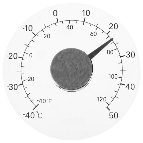 TOGEVAL Wasserfestes Raum Außenthermometer mit Fensterbefestigung Präzises Temperaturmessgerät für Garage Büro Gewächshaus Tragbar Celsius und Fahrenheit Anzeige von TOGEVAL