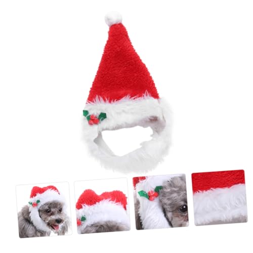 TOGEVAL Weihnachtlicher Haustierkragen mit Verstellbarem Santa Design Komfortabel und Langlebig Geeignet für Hunde und Katzen Perfektes Kostüm für Weihnachtsfeiern und Festliche Anlässe von TOGEVAL