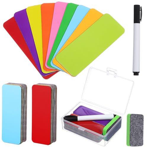 TOGEVAL Wiederverwendbare Magnetische Whiteboard etiketten mit Bunten Namensschildern für Kühlschrank und Tafel Beschreibbar Abwischbar Inkl Stift und Radierer für Einfache Organisation TOGEVAL Wiederverwendbare Magnetische Whiteboard etiketten mit Bunten Namensschildern für Kühlschrank und Tafel Beschreibbar Abwischbar Inkl Stift und Radierer für Einfache Organisation von TOGEVAL