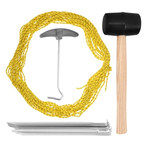TOGEVAL Zeltwerkzeug Robusten Zeltheringen Langlebigem Hering entferner und Gummihammer Multifunktional für Verschiedene Zelttypen Praktisch und Widerstandsfähig für Camping und von TOGEVAL